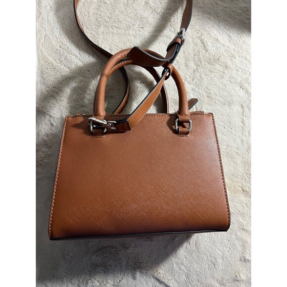 Guess Los Angeles Brown Faux Leather Crossbody Handbag With Detachable Strap - Picture 4 of 14